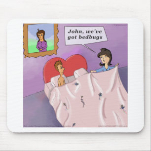 Tapis De Souris Rick London Funny Bedbugs Cartoon