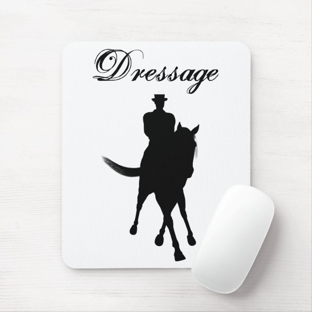 Tapis De Souris Rider Dressage Et Cheval Silhouette (Avec souris)
