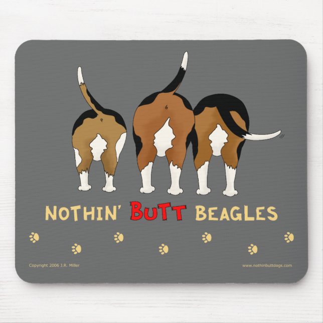 Tapis De Souris Rien n'aboutent des beagles Mousepad (Devant)