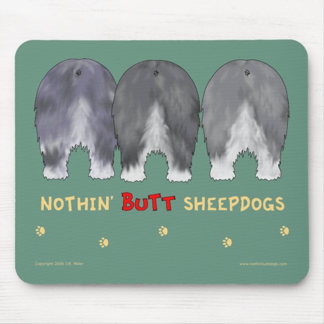 Tapis De Souris Rien n'aboutent des chiens de berger Mousepad (Devant)