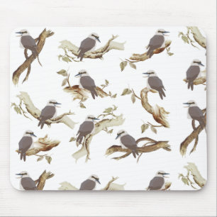 Tapis De Souris Rire Kookaburra Eucalyptus d'oiseaux australiens