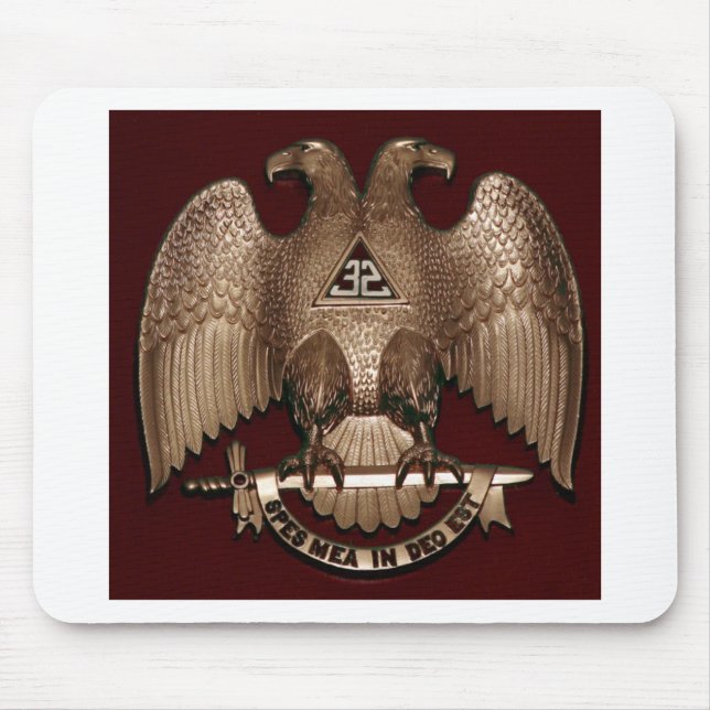 Tapis De Souris Rite écossais rouge d'Eagle de double de maçon de (Devant)