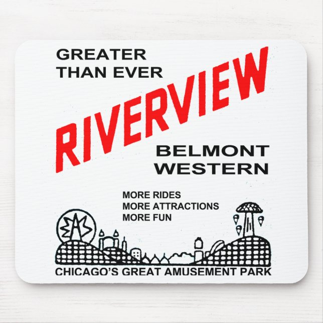 Tapis De Souris Riverview Amusement Park, CHICAGO, ILL. (1904--67) (Devant)