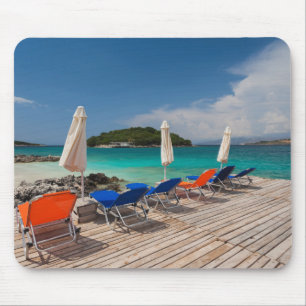 Tapis De Souris Riviera albanaise, Ksamil, front de mer de la vill