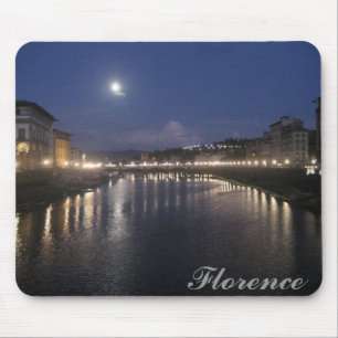 Tapis De Souris Rivière de l'Arno la nuit