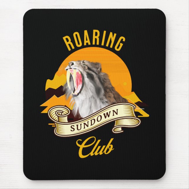 Tapis De Souris Roaring Sundown Club Sabertooth Tiger (Devant)