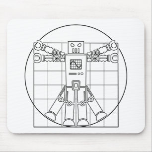 Tapis De Souris Robot Mousepad de da Vinci Vitruvian