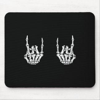 Tapis De Souris Rock Star Rock Skeleton Hands Rocker Funny Hall