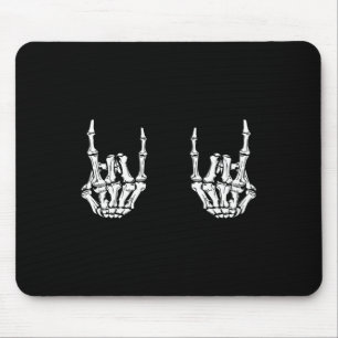 Tapis De Souris Rock Star Rock Skeleton Hands Rockfun Hallow