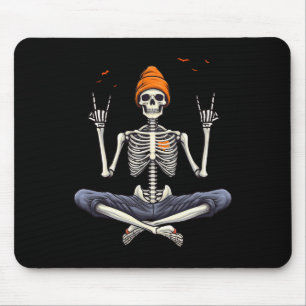 Tapis De Souris Rocker Skeleton Casquette Skin Cool Halloween Punk