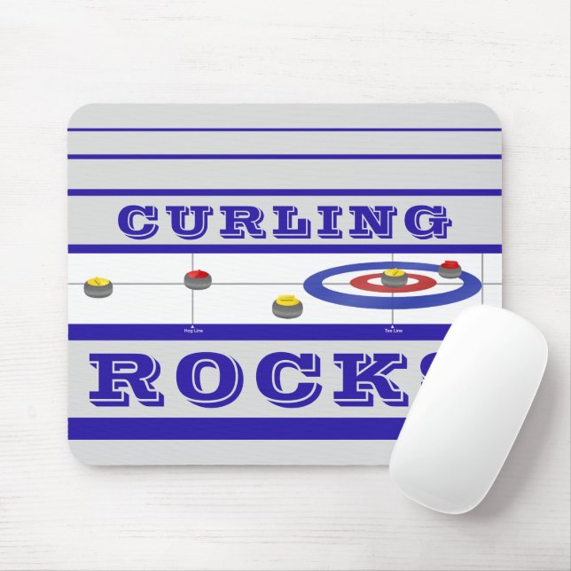 Tapis De Souris Rocks de curling (Avec souris)