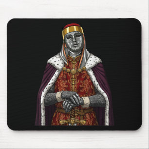 Tapis De Souris Roi Baldwin Iv Masque Argenté Masque Doré Médiéval