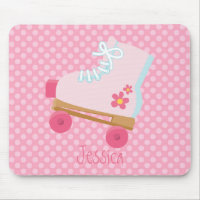 Rollerskate rose Mousepad