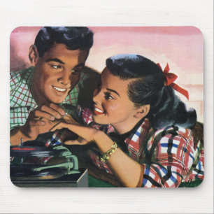 Tapis De Souris Romance Vintage, Amoureux du Lycée
