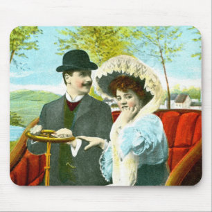 Tapis De Souris Romantic couple in vintage scene