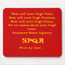 "Rome n'oubliera jamais…", Mousepad, rouge