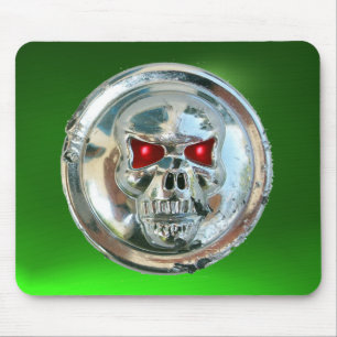 Tapis De Souris ROME SKULL, Émeraude verte