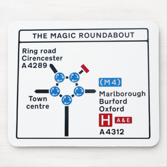 Tapis De Souris Rond point magique Mousepad (Devant)