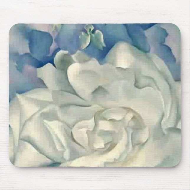 Tapis De Souris Rose blanc et pied-d'alouette de stupéfaction la (Devant)