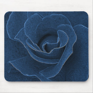 Tapis De Souris Rose bleu velours