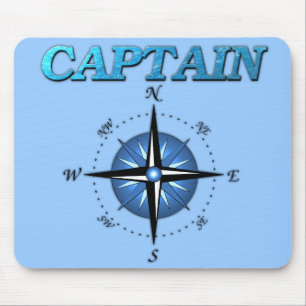 Tapis De Souris Rose de capitaine et de boussole