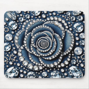 Tapis De Souris Rose de diamant et bijoux Bling Glamour