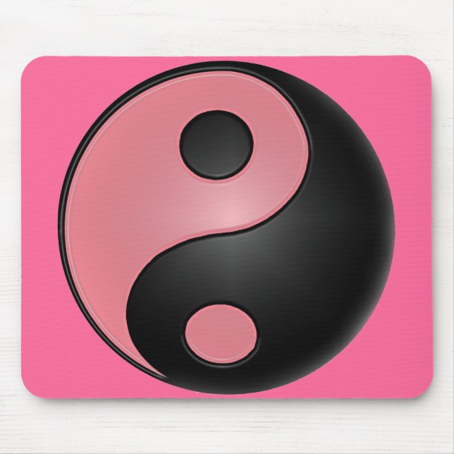 Tapis de souris rose de Yin Yang (Devant)