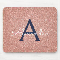 Rose Gold Navy Blue Sparkle Parties scintillant No