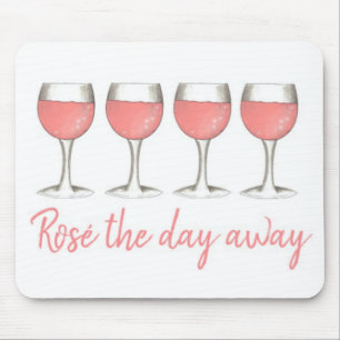 Tapis De Souris Rosé Le Jour D'Ailleurs Vin Rose Verre