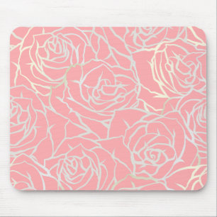 Tapis De Souris Rose Luxueux en Contour