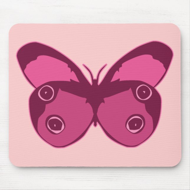 Tapis De Souris Rose papillon (Devant)