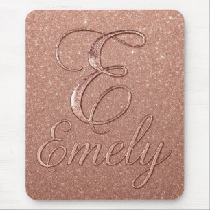 Tapis De Souris Rose personnalisé Parties scintillant Gold Design 