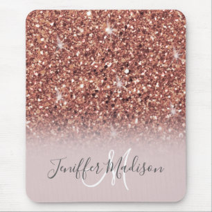 Tapis De Souris Rose personnalisé Parties scintillant Gold Driver