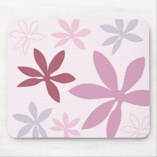 Tapis De Souris Rose, pourpre et pétales de fleur de Bourgogne