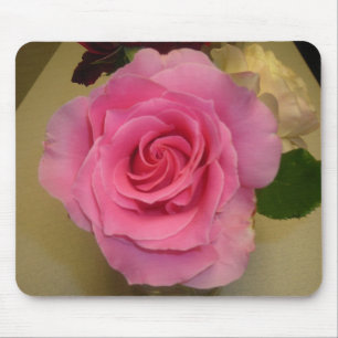 TAPIS DE SOURIS ROSE ROSE
