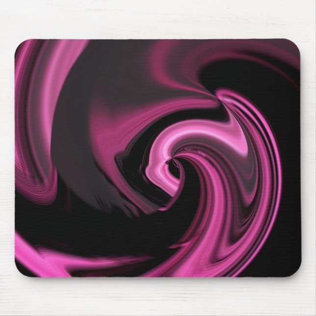Tapis De Souris Rose rose Abstrait Coeur Mousepad (Devant)