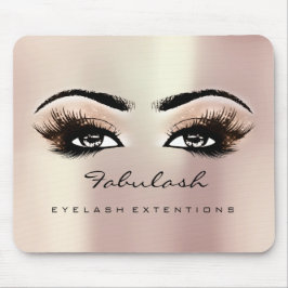 Tapis De Souris Rose rose Parties scintillant Nom Beauté Lashes Ma