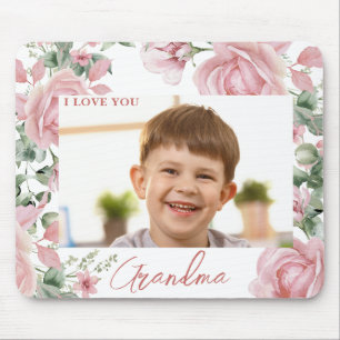 Tapis De Souris Rose rose photo personnalisée