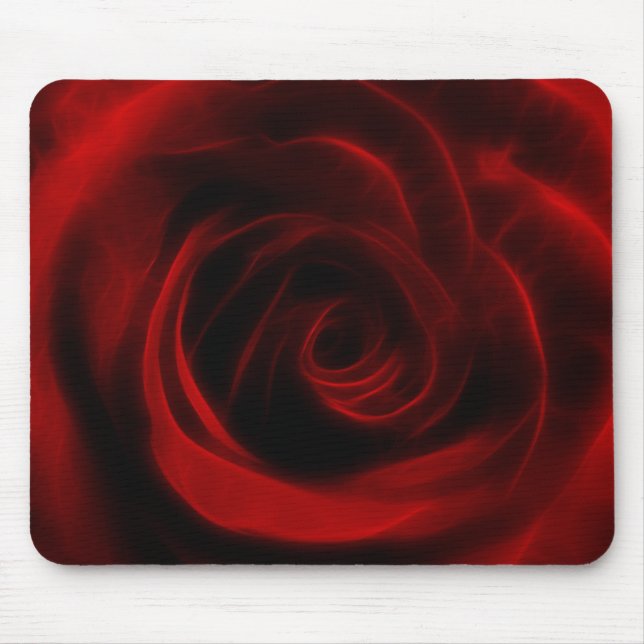 Tapis De Souris Rose rouge profondeur d'amour (Devant)
