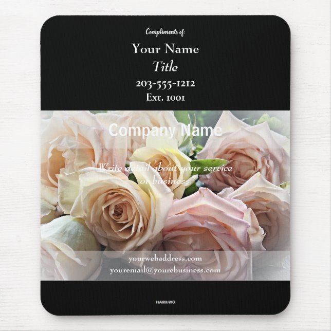 Tapis De Souris Roses de Mousepad promotionnels - HAMbyWG (Devant)