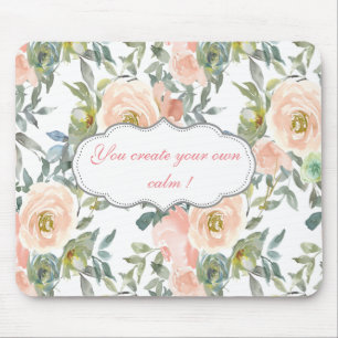 Tapis De Souris Roses Élégantes Chic, Message de Motivation