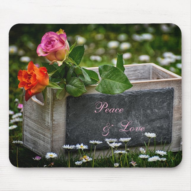 Tapis De Souris Roses et daises (Devant)