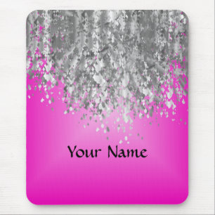 Tapis De Souris Roses indien et parties scintillantes de faux