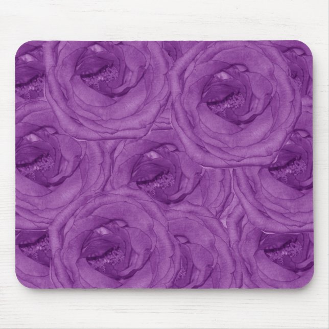 Tapis De Souris Roses pourpres Mousepad de velours (Devant)