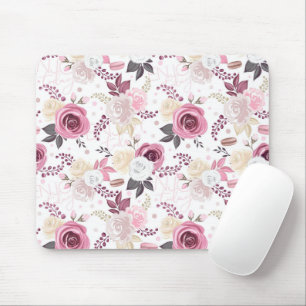 Tapis De Souris Roses roses et crème Mousepad
