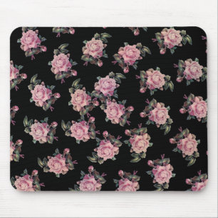 Tapis De Souris Roses Roses Foncé Motif Floral Shabby Chic