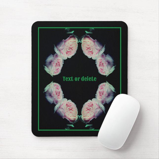 Tapis De Souris Roses roses rose Pair Abstrait Personnalisé (Avec souris)