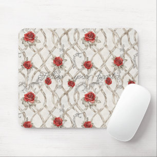 Tapis De Souris Roses Rouges Floral