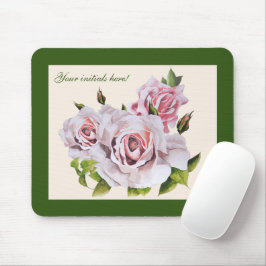 Tapis De Souris Roses sculpturaux sur un carnet de souris
