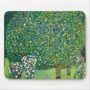Tapis De Souris Roses sous les arbres Gustav Klimt Impression d'a